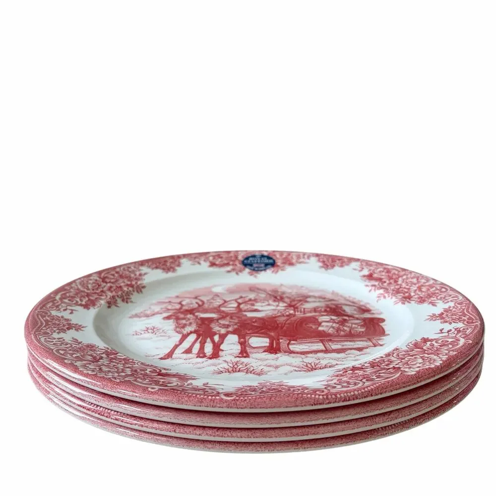 Royal Stafford Christmas SANTA'S SLEIGH RED Porcelain 11